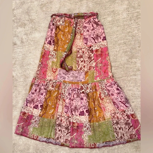 Johnny Was River Tirerd Midi High-Low Skirt Size Small - Picture 9 of 11